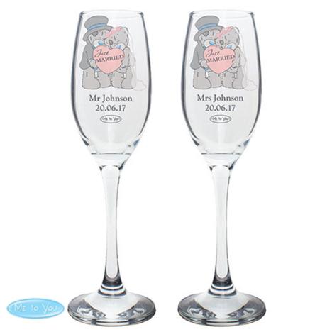 Personalised Me to You Bear Wedding Couple Flutes £26.99